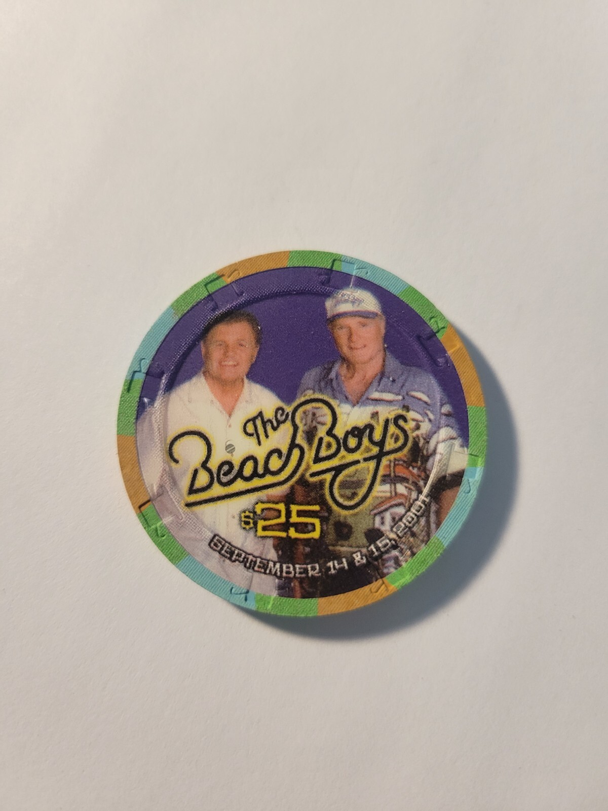$25 "Beach Boys 2001" Stratosphere Casino Hotel chip. #950