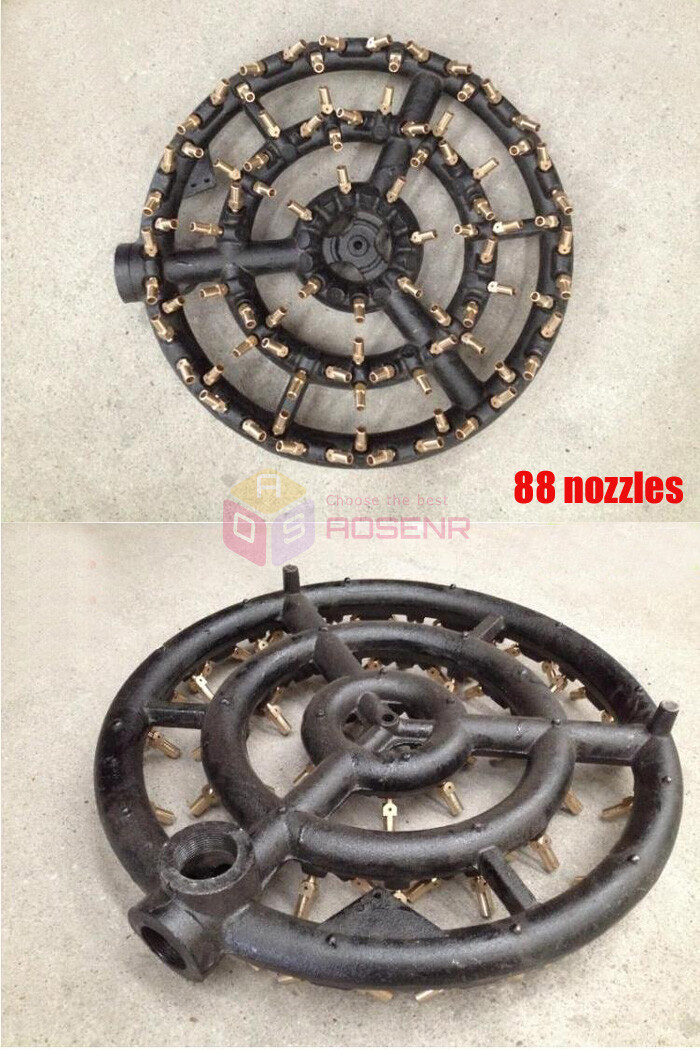 Cast Iron 44 Nozzles Natural Gas Jet 88 Tips Burner Propane Gas Jet Burner