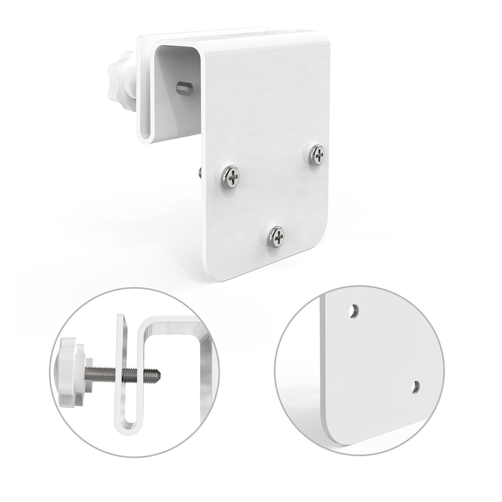 Lyeiaa Outdoor Gutter Mount Bracket for Eufy 317.23 cubic centimeters, White