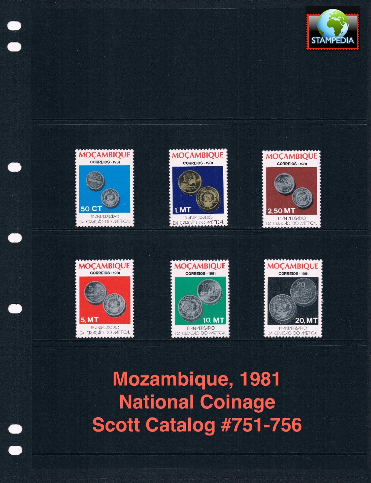 $3.05 Scott Value - 1981 MOZAMBIQUE Coins National Coinage scarcer CV MNH NH UMM