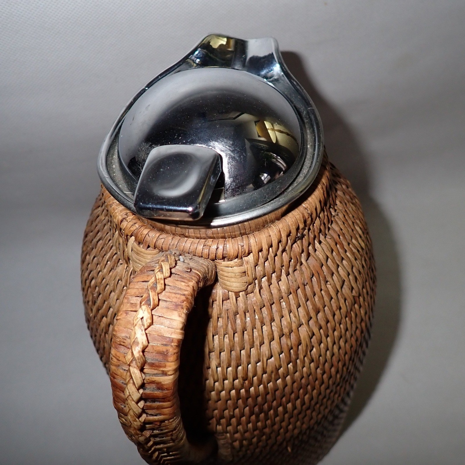 Ola Olsson XTRA Rattan Thermal Coffee Carafe Decanter VTG 80's 1.5 Liter 11
