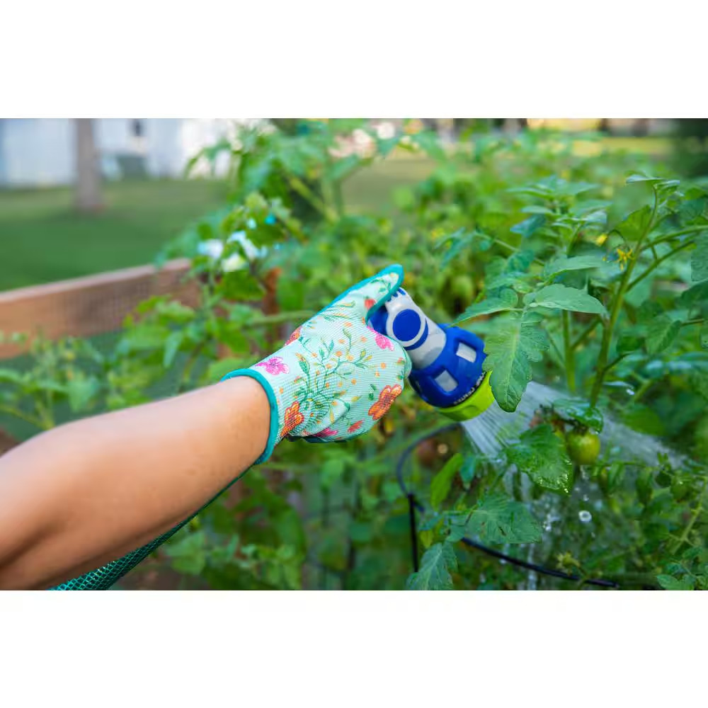 Ladies Large Size Nitrile Grip Garden Gloves for Gardening Yard Work Planting