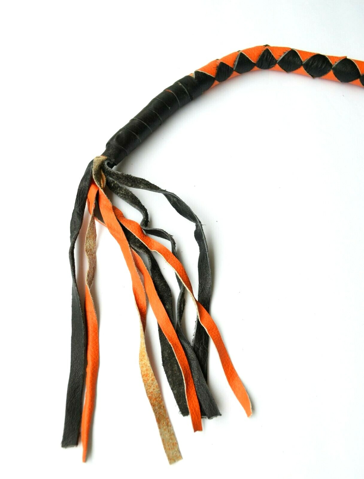 Motorcycle Get Back Whip GENUINE leather with tassels Getback