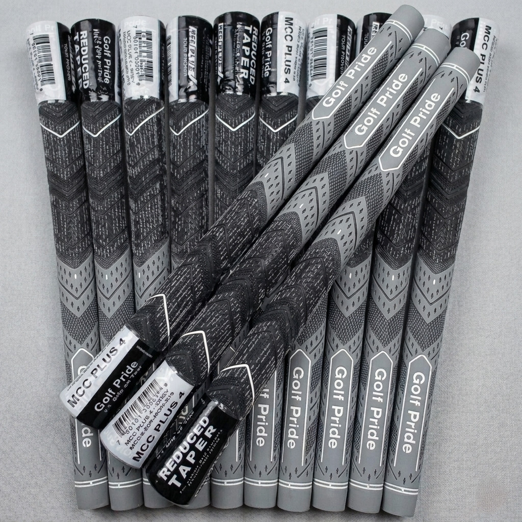 Set of 13 Golf Pride MCC Plus4 Midsize Golf Grips Gray 60 Round Core