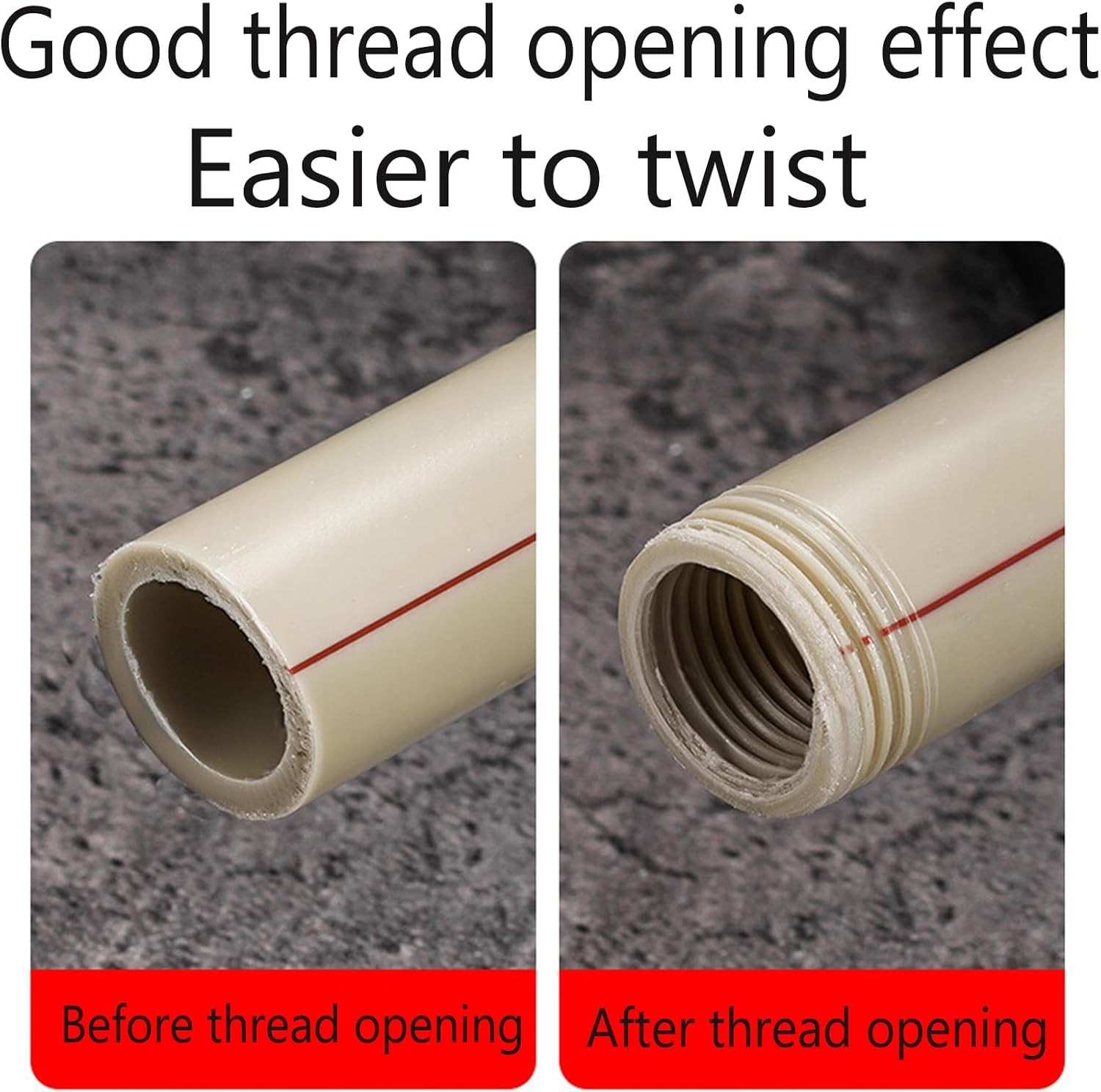 Pipe Thread Cutting Tool, Electric Drill Compatible Pvc Pipe Threader Kit