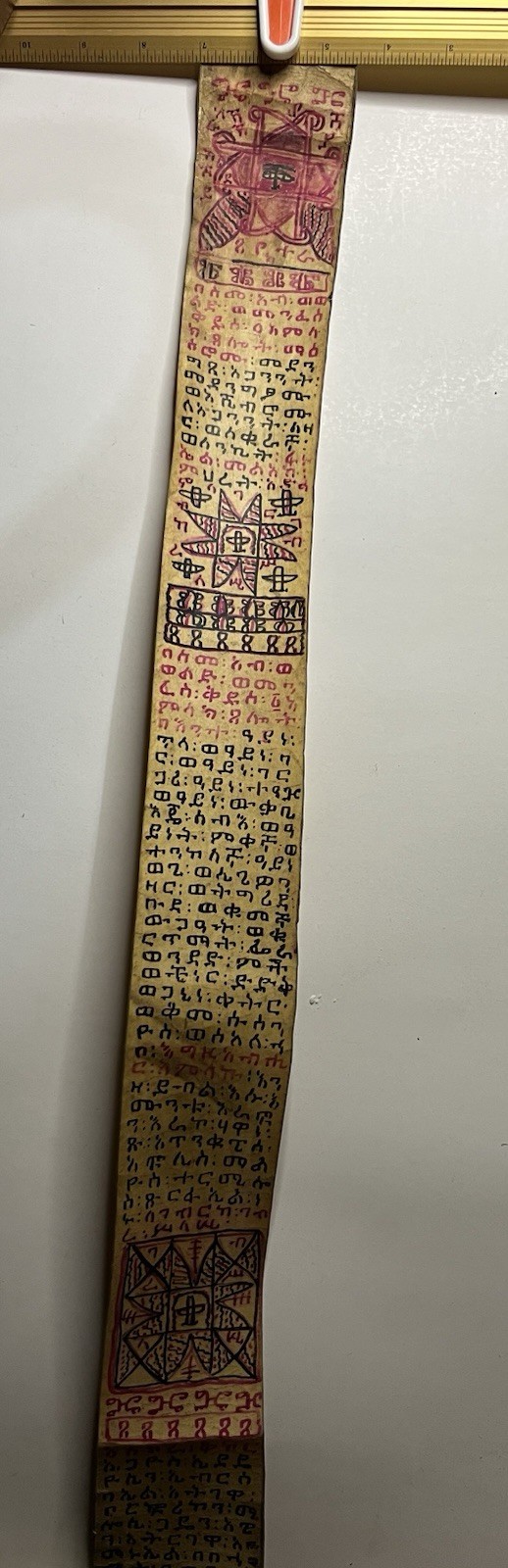 Antique Ethiopian Orthodox Coptic Healing Prayer Magical GEEZ Manuscript Vellum