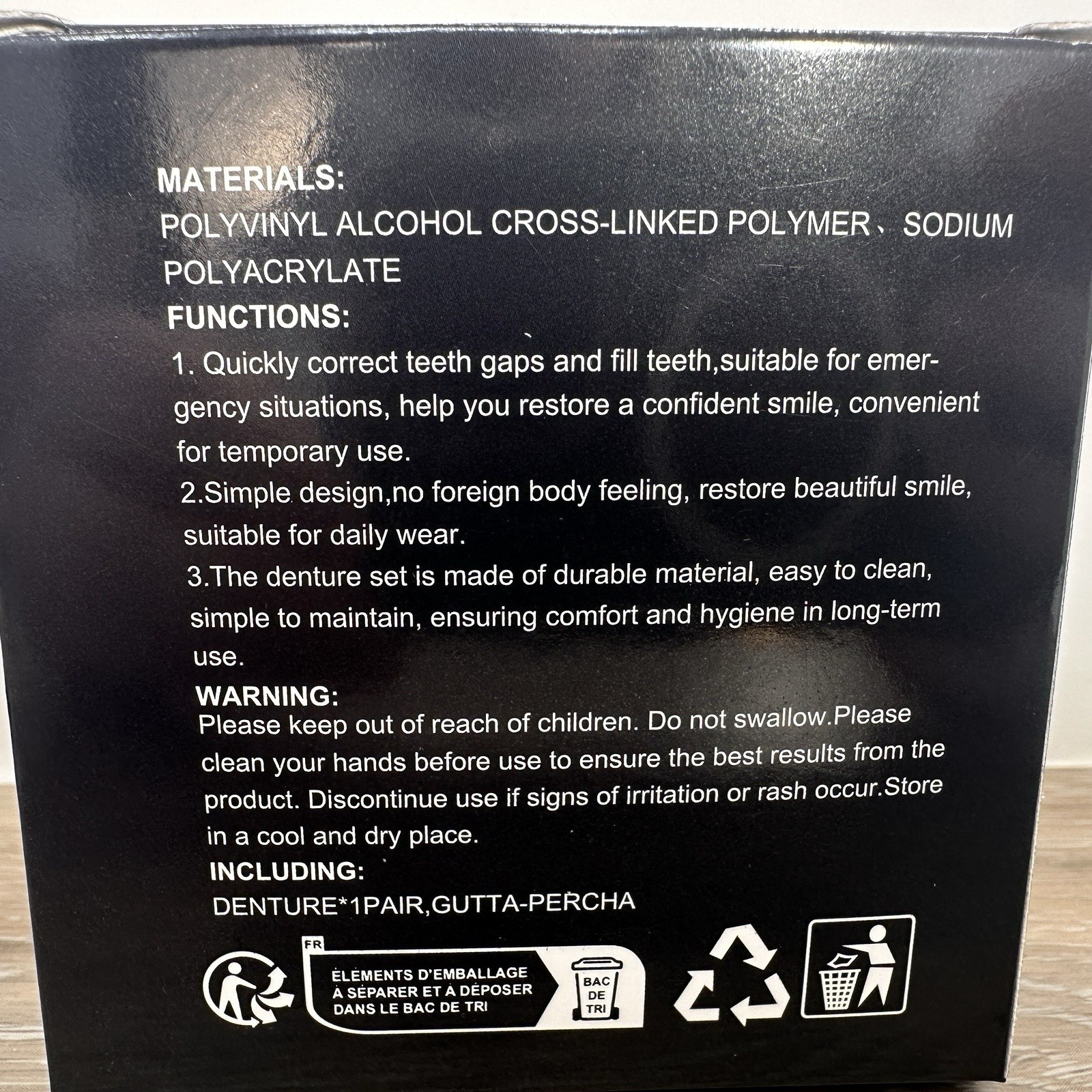 Dentures Cosmetic Teeth Mold, Fit over Teeth or Fill in Gaps Ships from USA