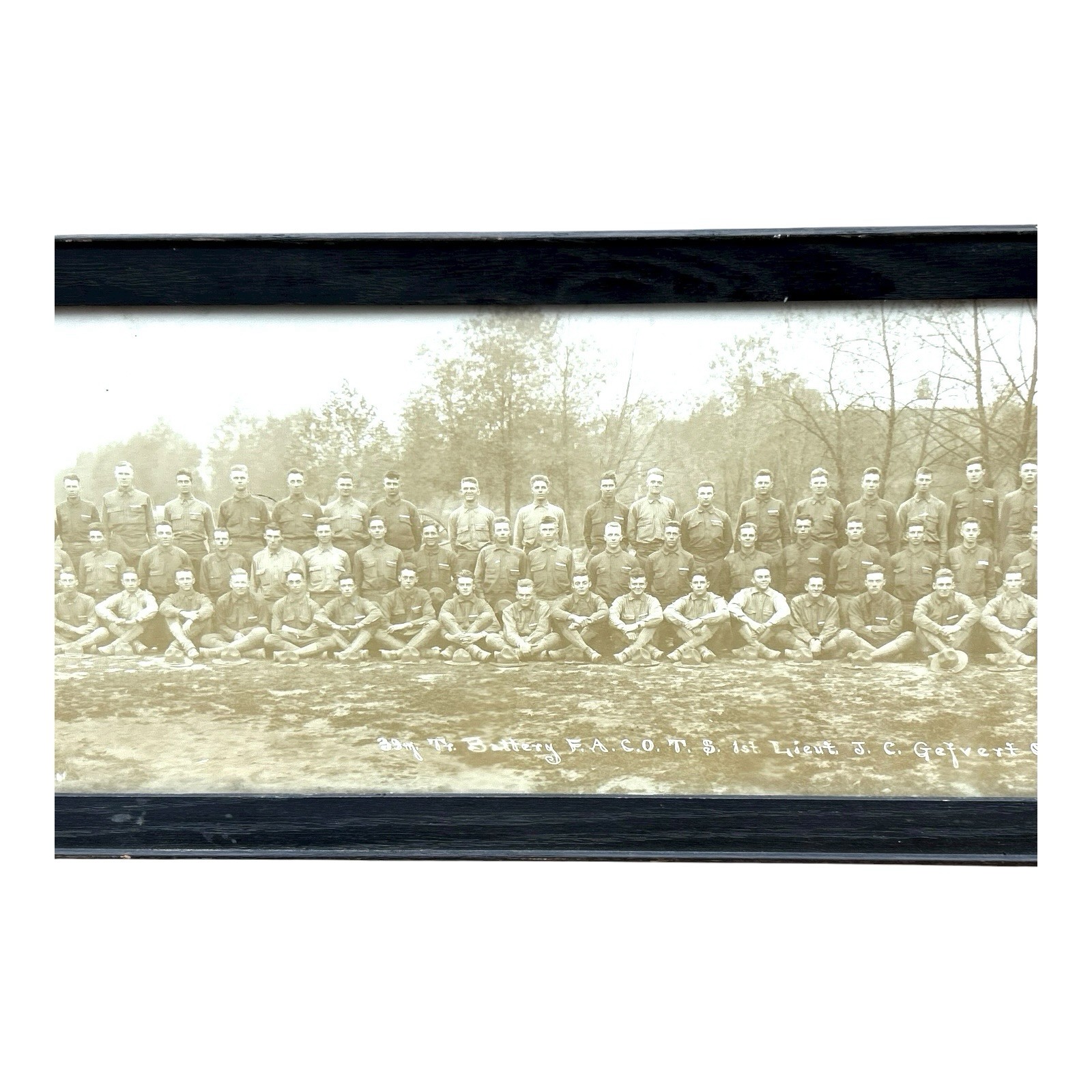 Antique WWI Panoramic Photo Camp Zachary Taylor Louisville KY - Framed Yard Long