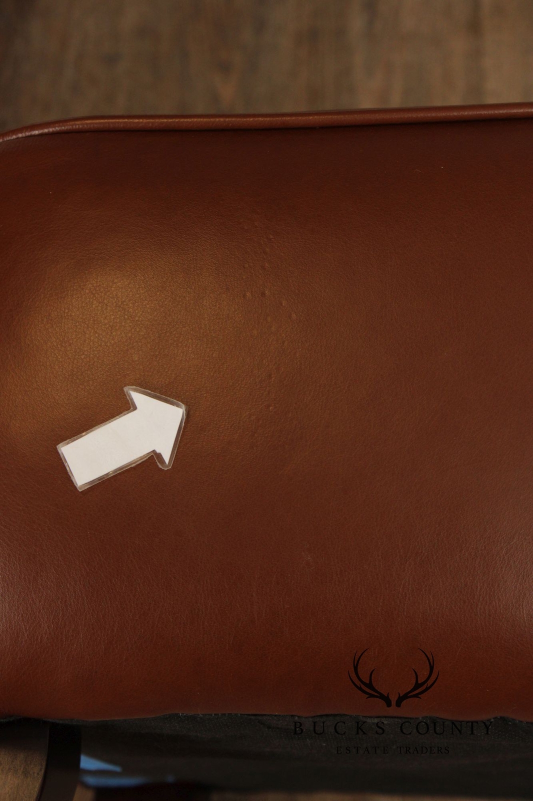 Precedent Traditional Pair of Leather Ottomans