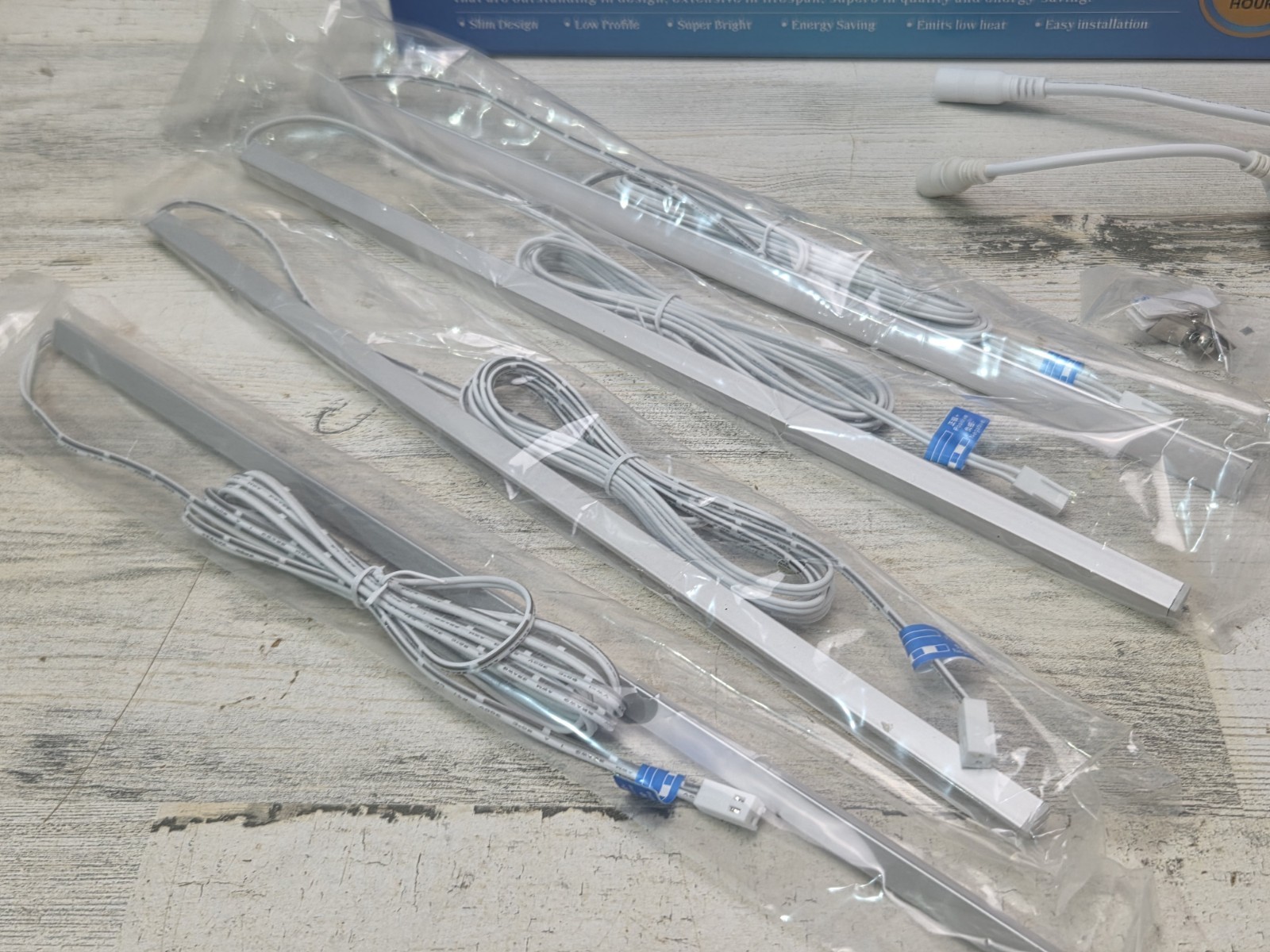 Cefrank Under Cabinet Lighting Bookshelf Light Bar Set Of 4 - 12" Warm White