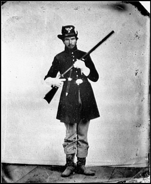 Portrait of Federal Union Private Levi Miller of Ohio - 8x10 US Civil War Photo
