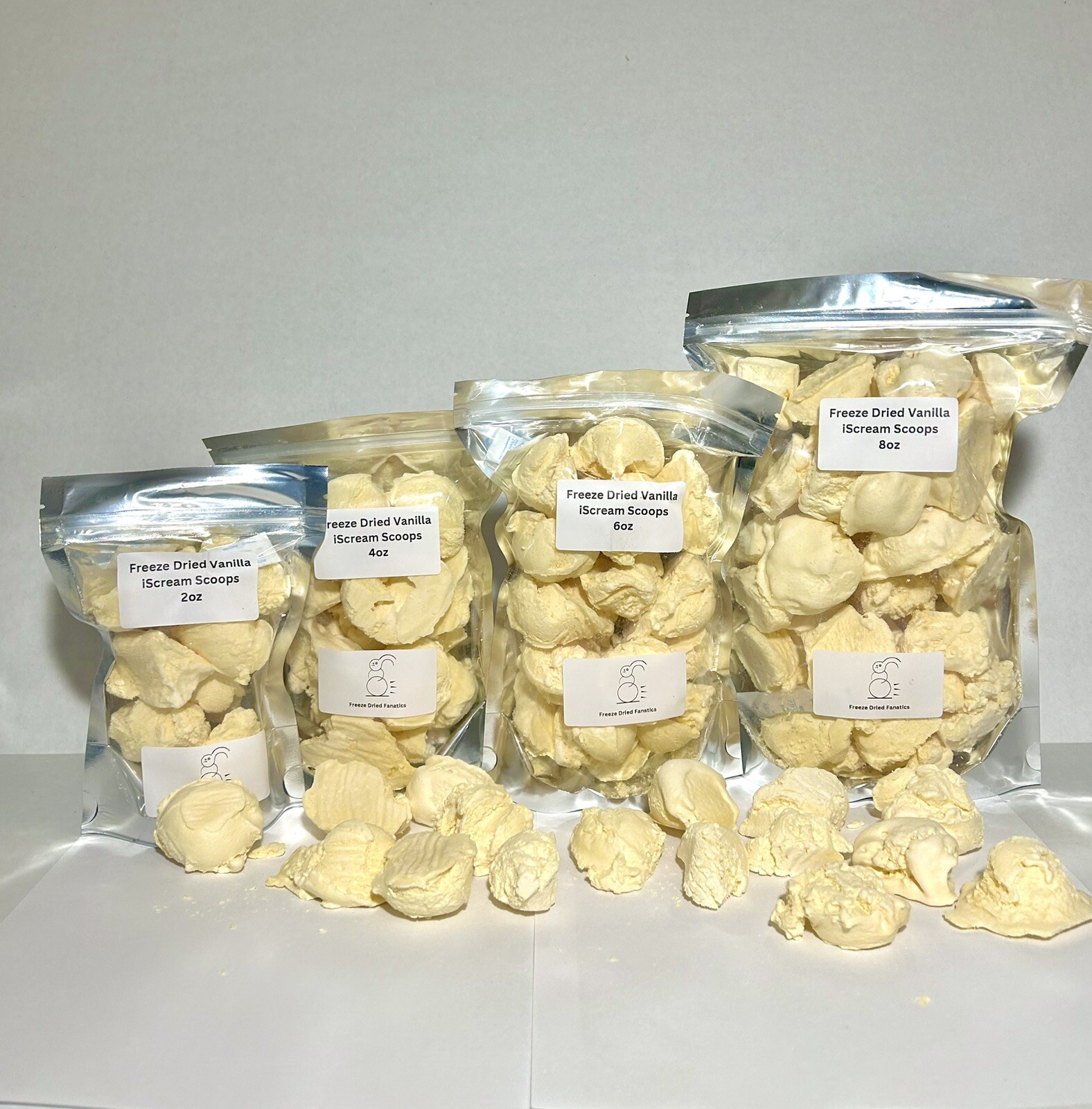 Freeze Dried Vanilla Ice Cream Scoops *IScream* *Pick Size* Made Fresh To Order