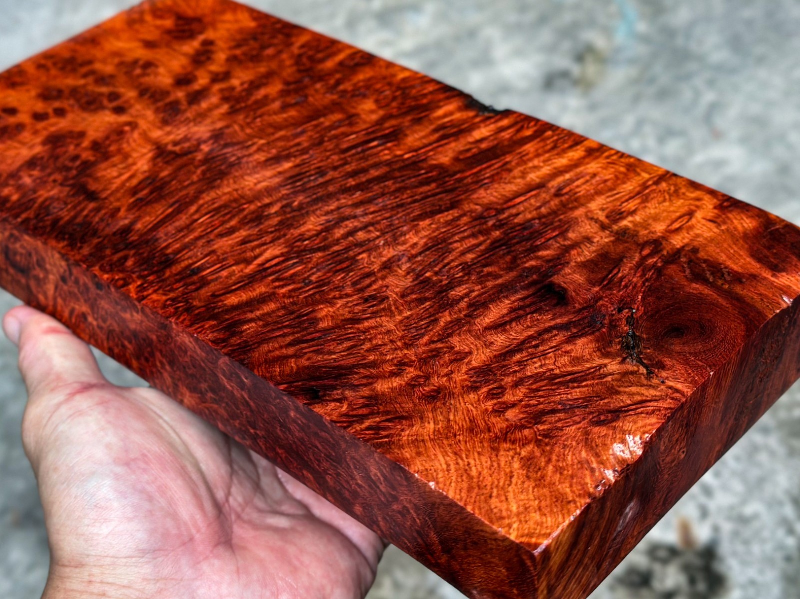 RARE!! Amboyna Burl ,Exotic Wood, Lumber, Knife Timber Handle Lumber #2895