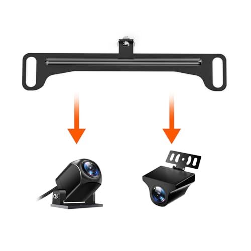 WOLFBOX Reverse Rear Camera License Plate Bracket, for Backup View Camera