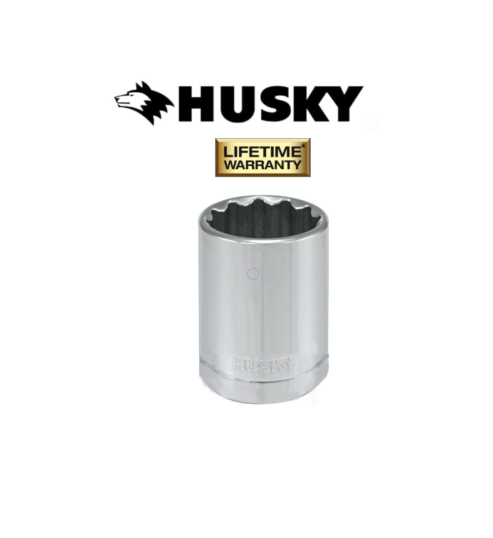 New Husky Socket 1/4", 3/8" or 1/2" Drive 6/12 Pt Shallow / Deep SAE mm Any Size