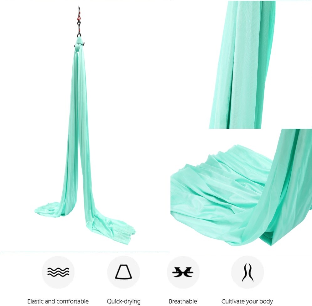 Aerial Yoga Practice Polyester Strap Equipment Yoga Hammock Practice Kit 200kg