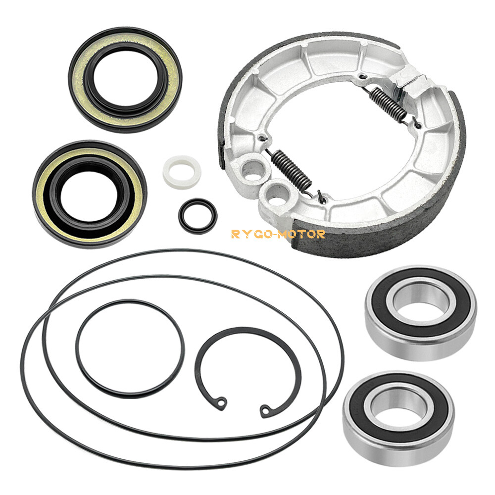 Rear Brake Drum Bearing Seals w/Shoes Kit for Honda Foreman 500 TRX500 2005-2013