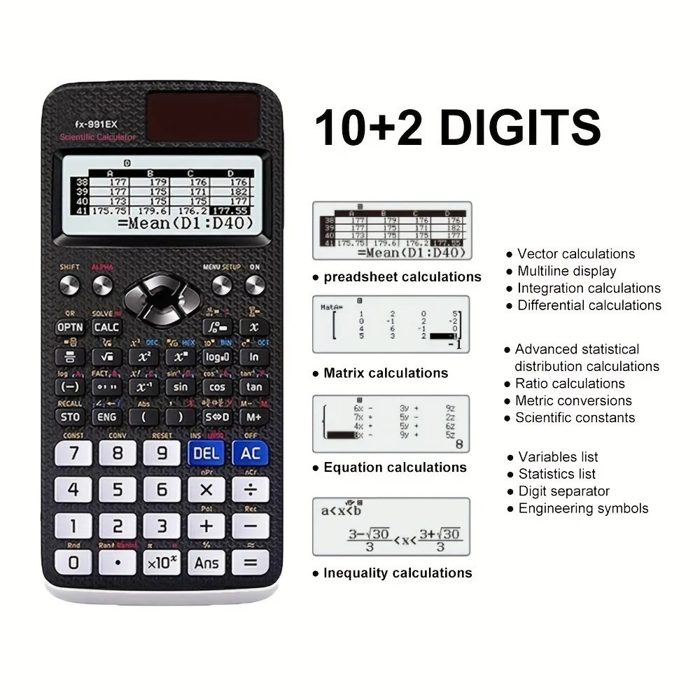 Casio FX-991EX Classwiz Advanced Engineering Scientific Calculator-552 Function