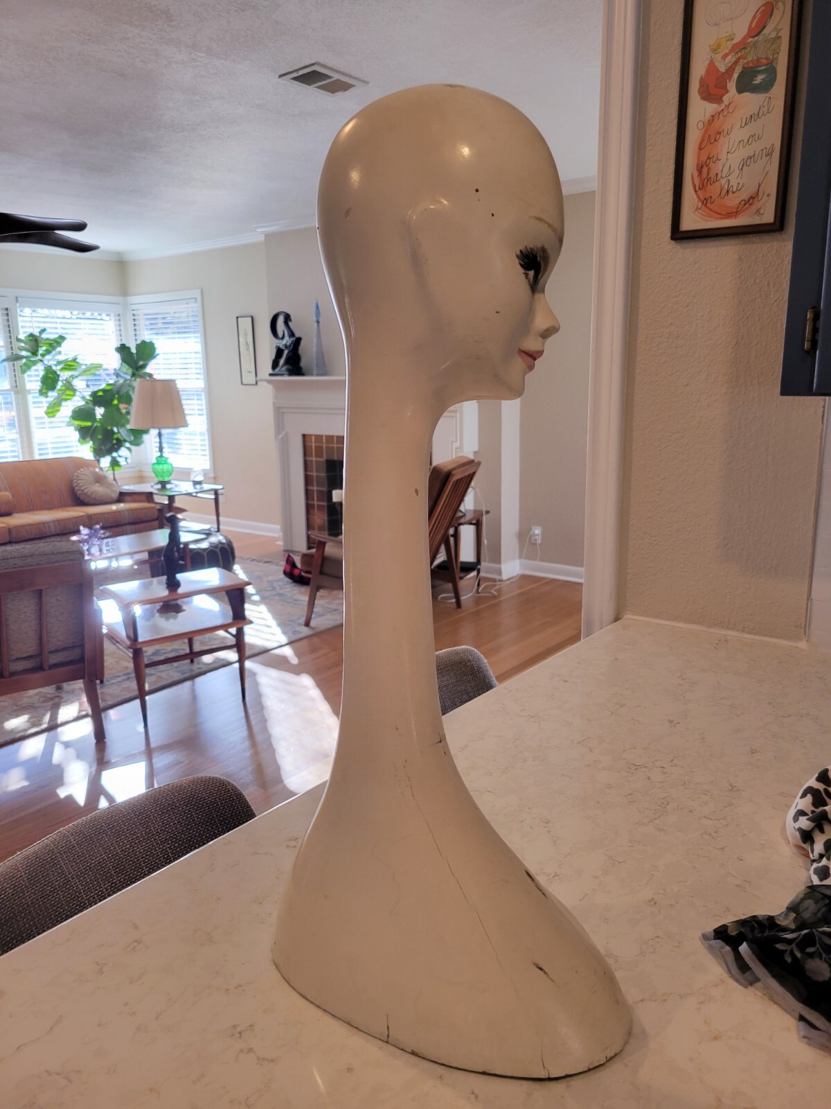 25" 1960’s . Audrey Hepburn Style Mannequin Display