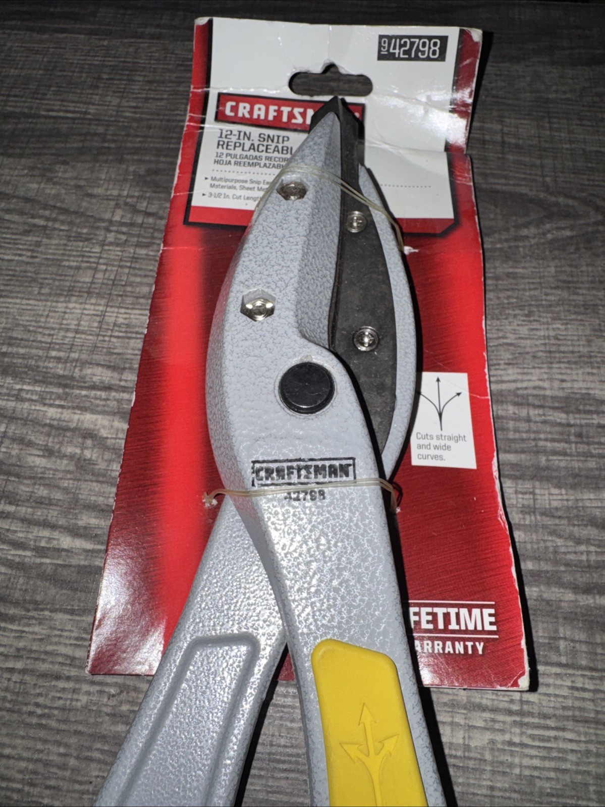 Sears CRAFTSMAN 42798 12” TIN SNIP USA Nos Aluminum Rare Metal Replaceable Blde