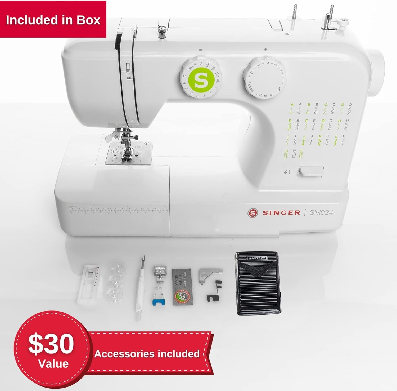 Singer SM024 Sewing Machine Green - Certified Refurbished