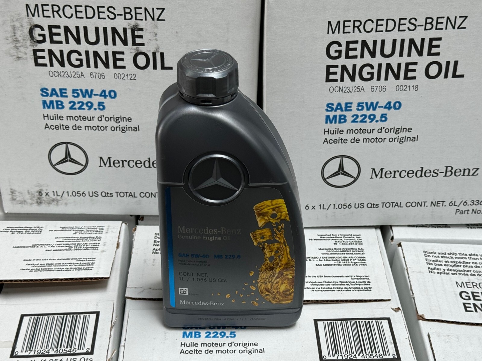 Genuine Mercedes-Benz Engine Oil 5W-40 Synthetic 1L 1.056 Quart 229.5 Certified