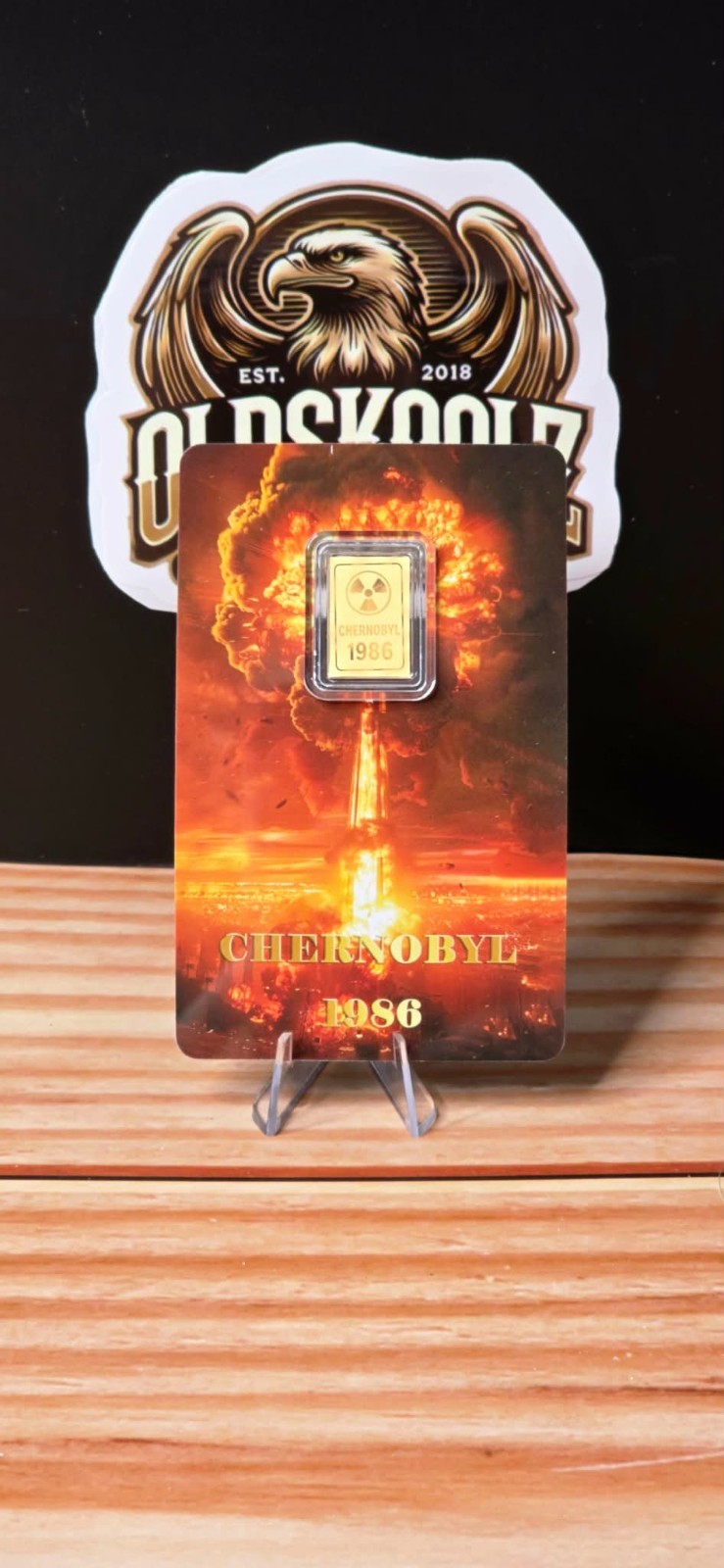 2026 Liberia Chernobyl 1986 Gold Coin Bar 1/1000 oz .9999 w/ COA