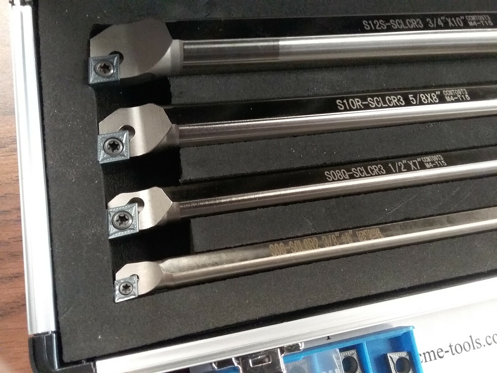 Indexable Boring Bar Set 4pcs/set, W. CCMT carbide Inserts-#1004-IDX