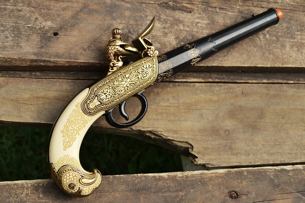 Russian 18th Century Flintlock Pistol - Tula Russia - Colonial - Denix Replica