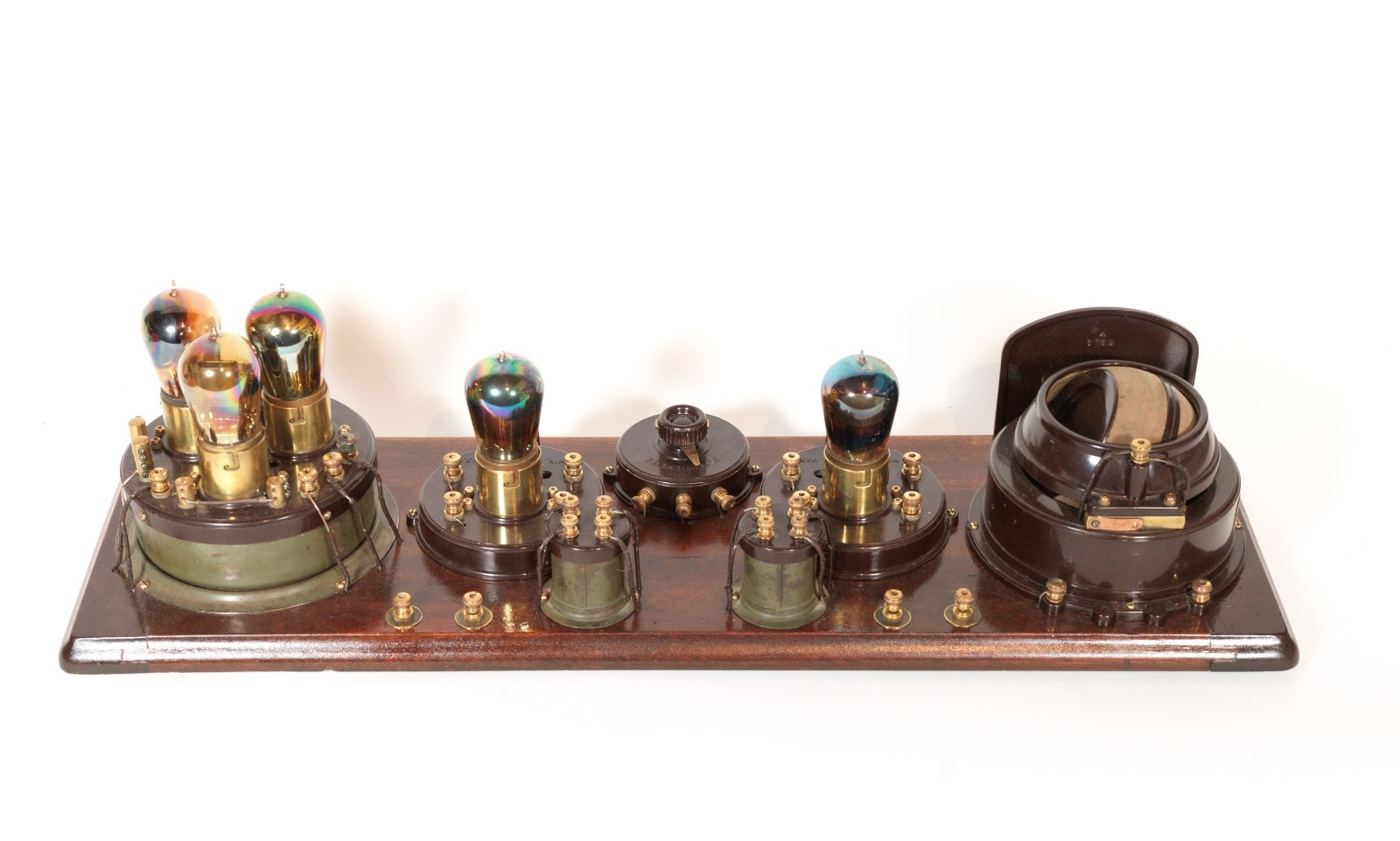 Stunning 1923 Atwater Kent Model 7 Breadboard Radio w/BBT Rainbow Tubes * Works