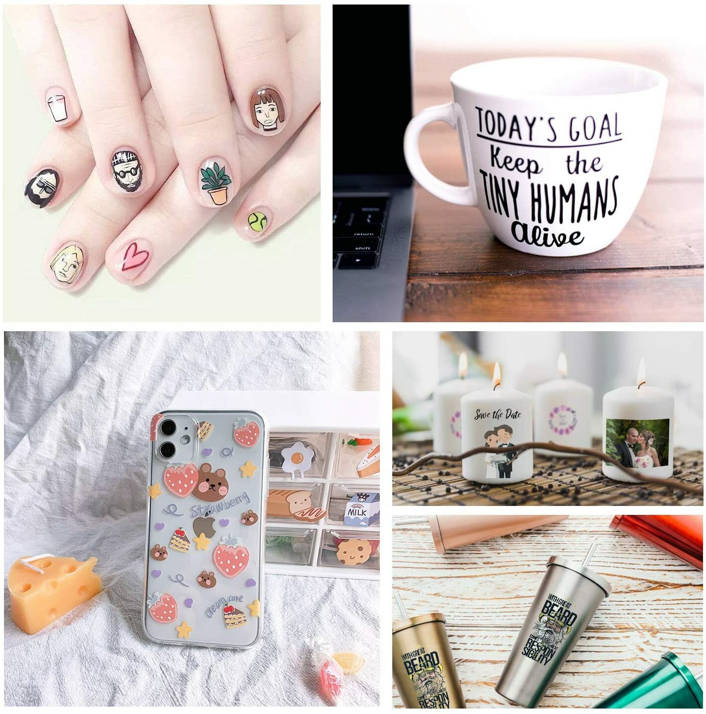 Lot Koala Waterslide Decal Paper - Clear / White / No Spray for Inkjet or Laser