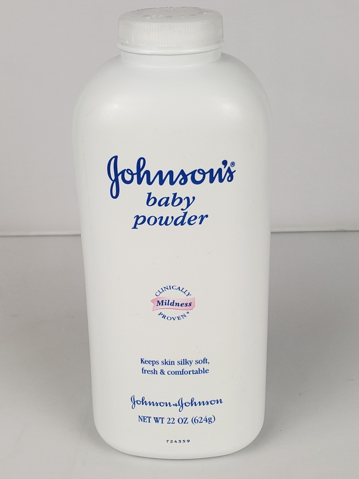 Vintage Johnson’s Baby Powder with Talc 22 oz Approximately 1/3 Full
