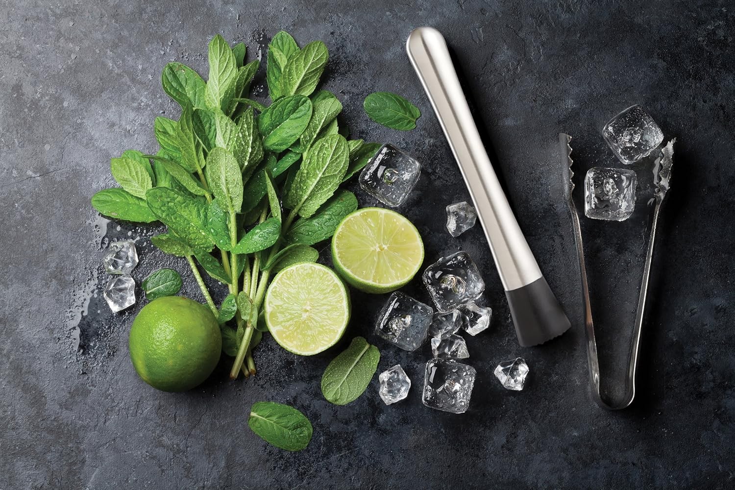 HIC Kitchen Bar Muddler, Stainless Steel, BPA Free Steel