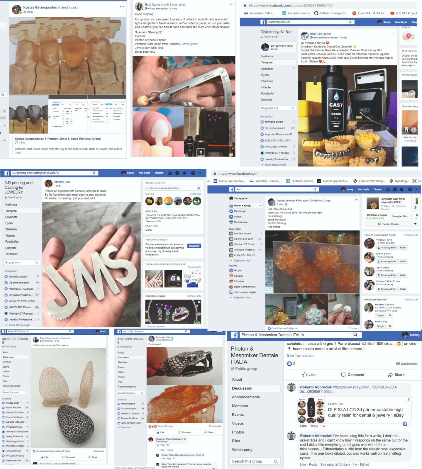 DLP SLA LCD 3d printer castable high quality resin for dental & jewelry