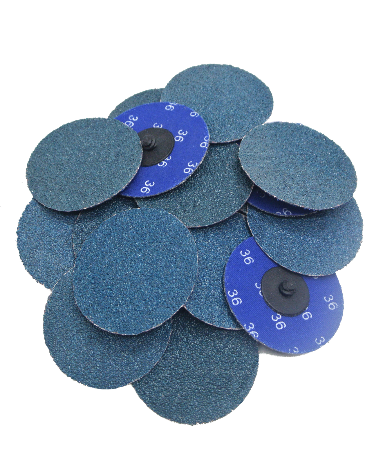 25PCS 3 inch 36 Grit Zirconia Roll Lock Die Grinder Sanding Discs Quick Change