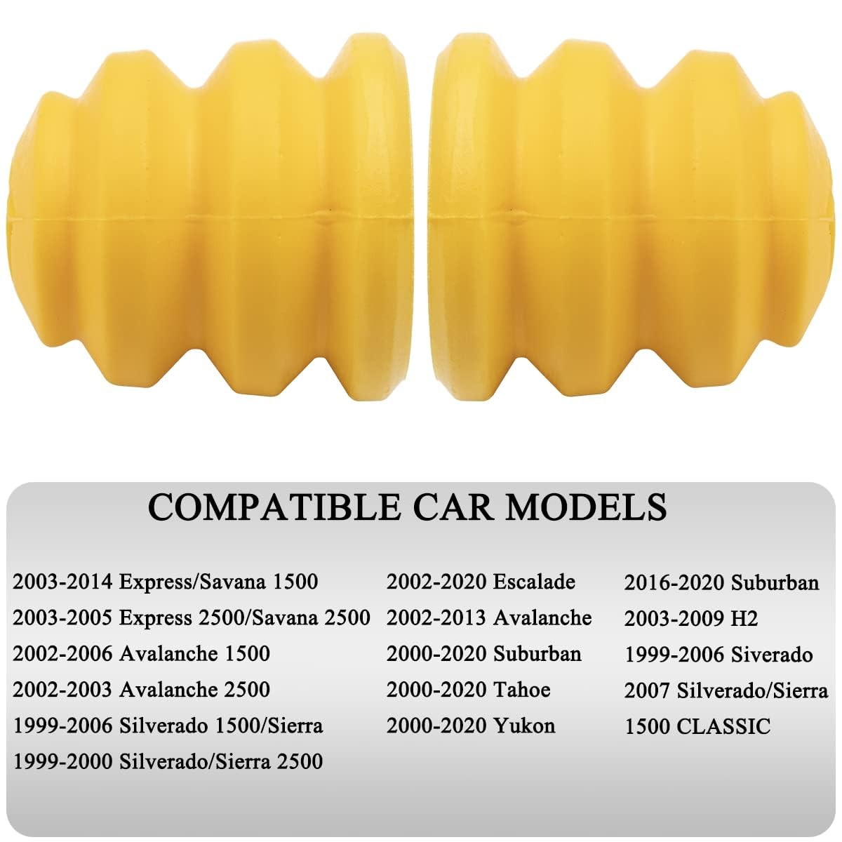 Front Bump Stops Lower Control Arm Jounce Bumpers Fits Silverado Tahoe Pack of 2