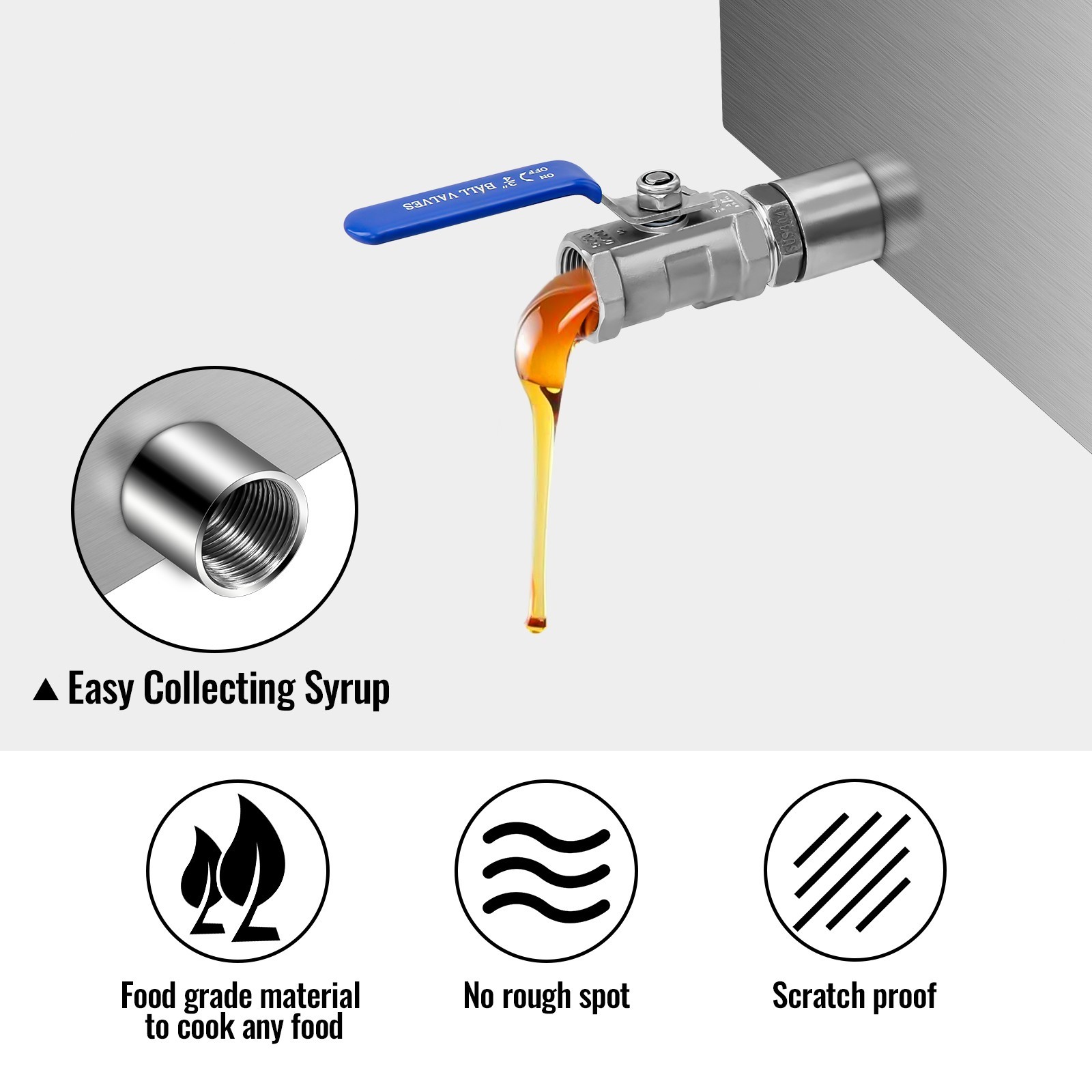 Maple Syrup Evaporator Pan 24x24x9.5 Inch, Stainless Steel Syrup Evaporator
