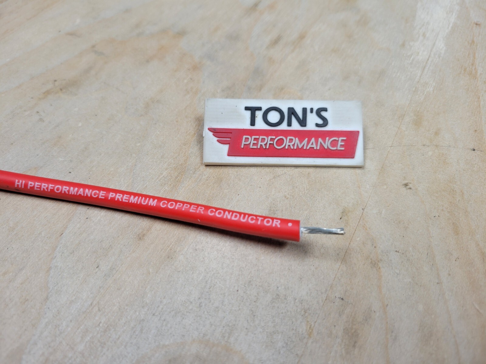 Red 7mm solid copper core spark plug ignition wire sold by the foot Made in USA