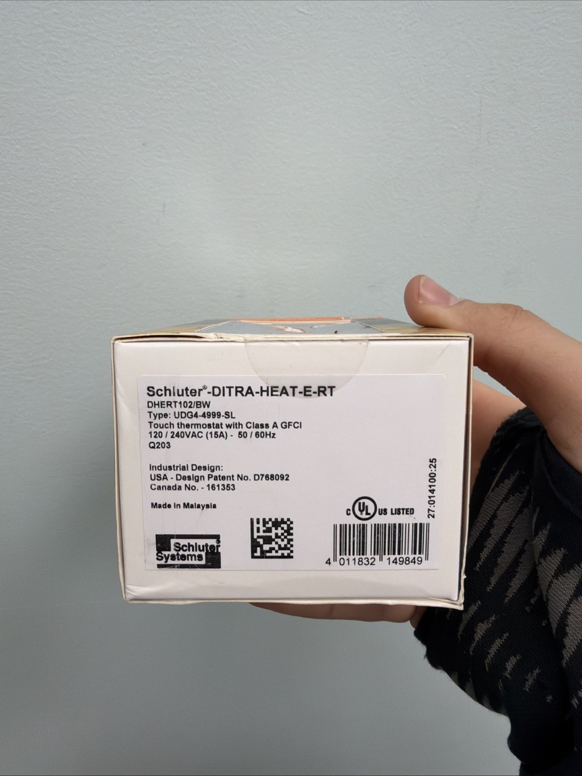 Ditra Heat Touchscreen Programmable Floor Heating Thermostat (HEAT-E-RT). WHT.