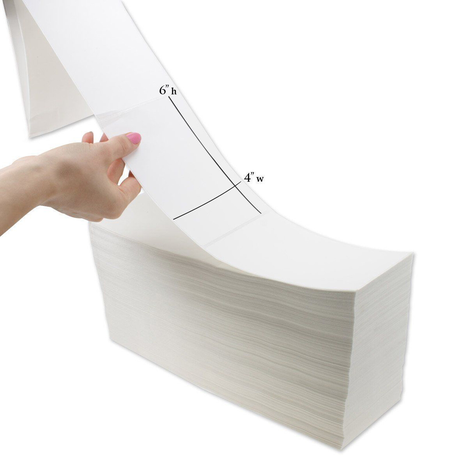 4000 - 4x6 Fanfold Direct Thermal Shipping Labels for Zebra & Rollo Printers USA