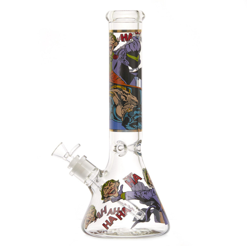 10 inch JOKER Heavy Glass Bong Water Pipe Smoking Bong Beaker 14mm Bowl hookah