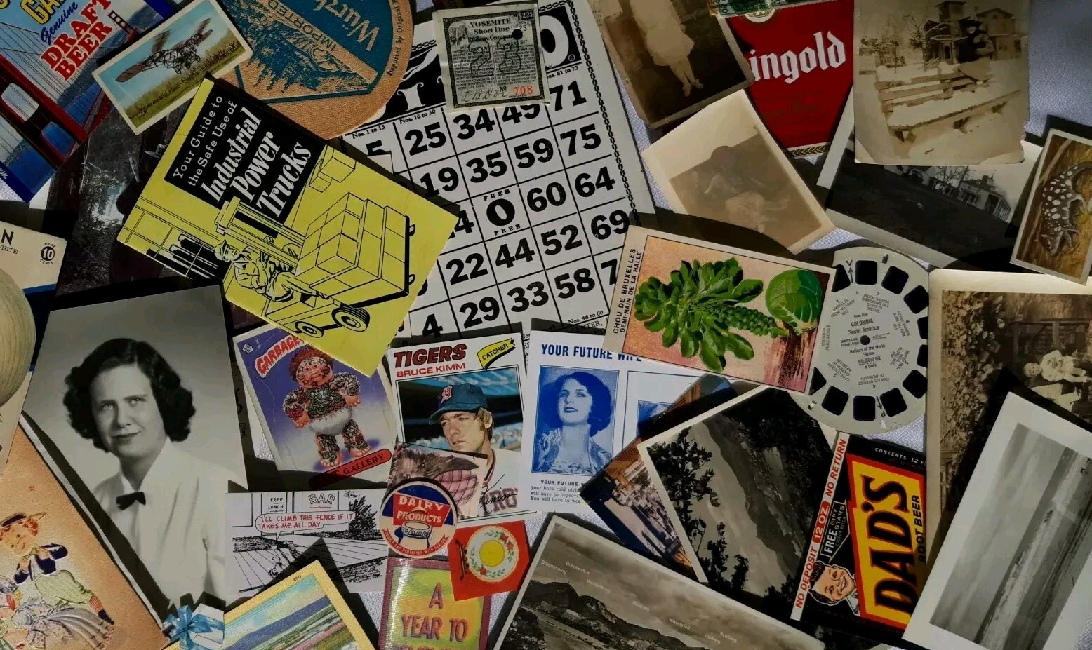 Lot of Vintage Ephemera Items--Old Postcards, paper Junk Journal Scrapbook Items