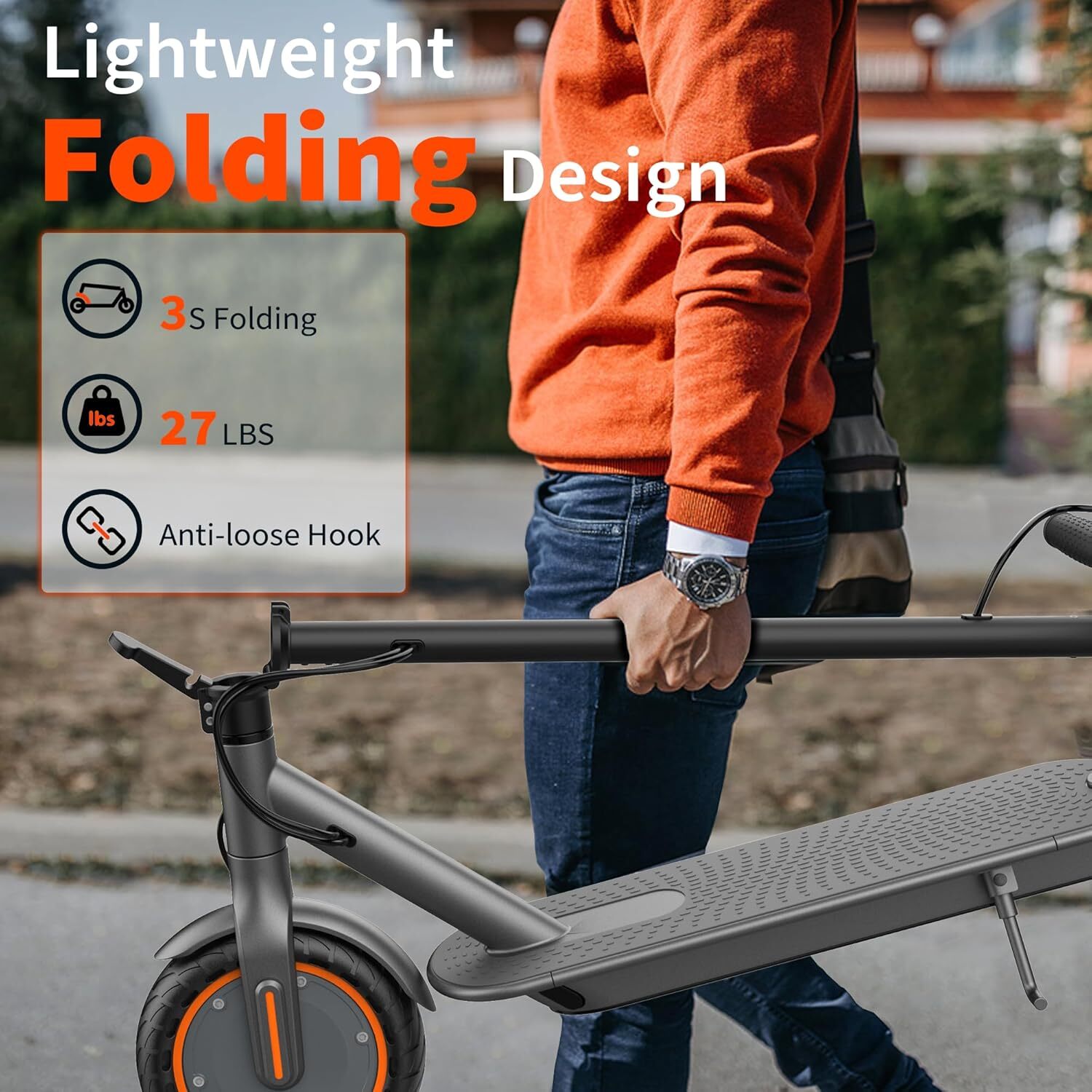 350W Electric Scooter for Adults 19MPH 21Miles Foldable w/APP, phone holder
