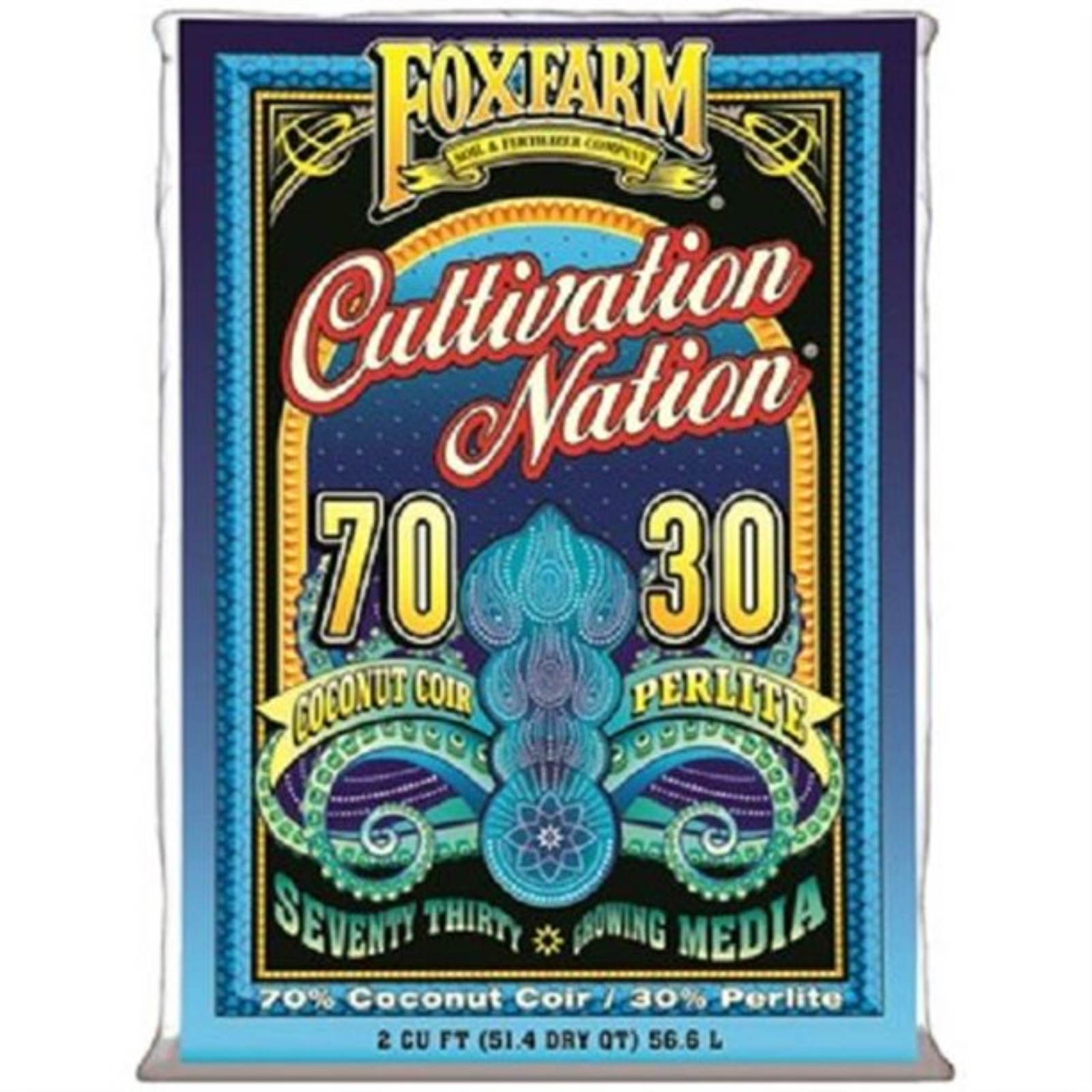 FoxFarm Cultivation Nation 70/30 Coconut Coir & Perlite, Blue, 2 cu FT