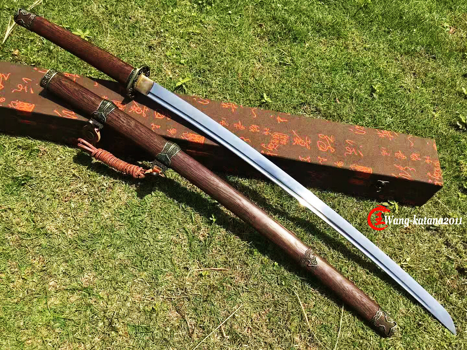 Japanese 98 Type Military Saber Katana 1095 Steel Rosewood Sharp Samurai Sword