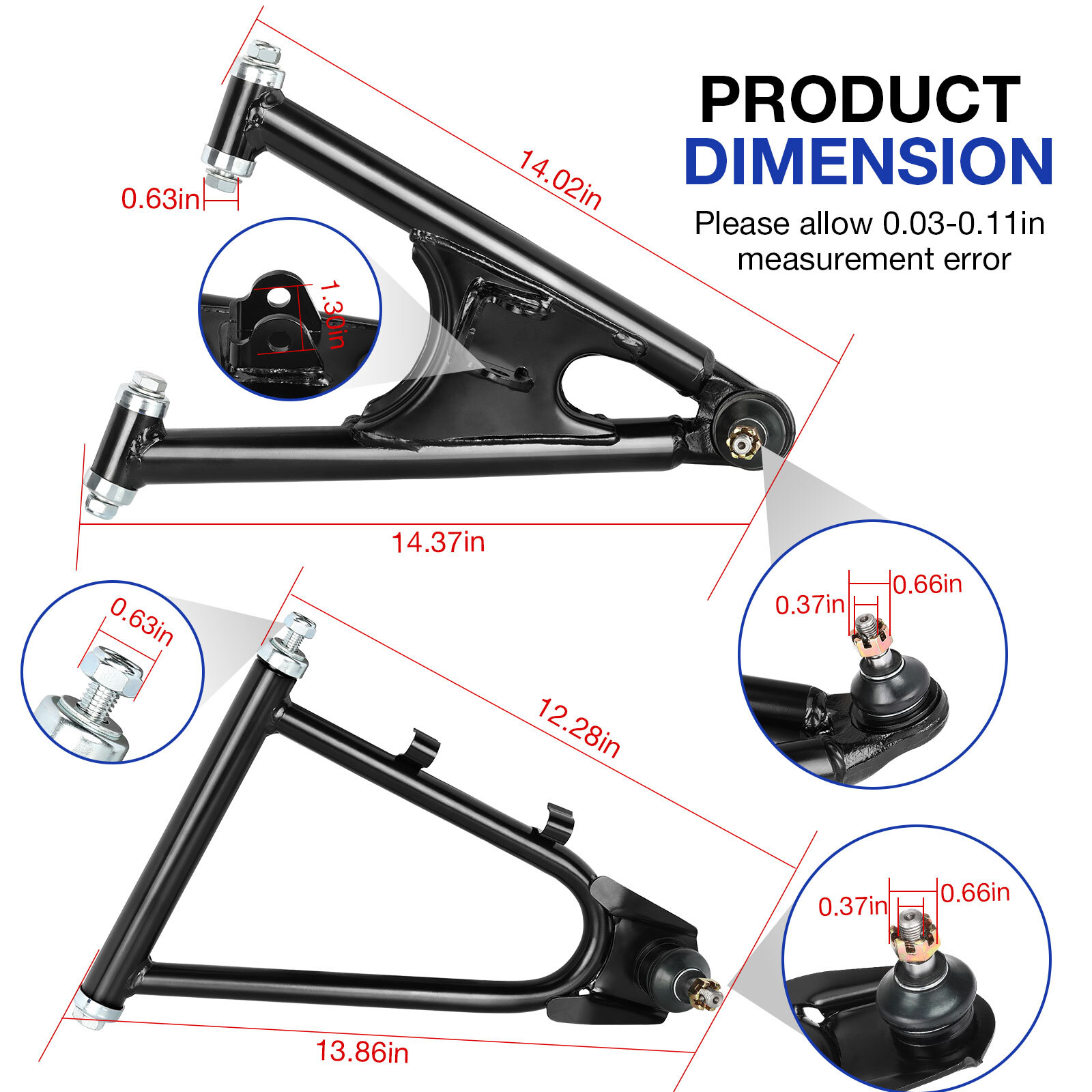 A-Arms Complete OEM Replica Set + Bolts + caps For Yamaha Banshee 350 1987-2006