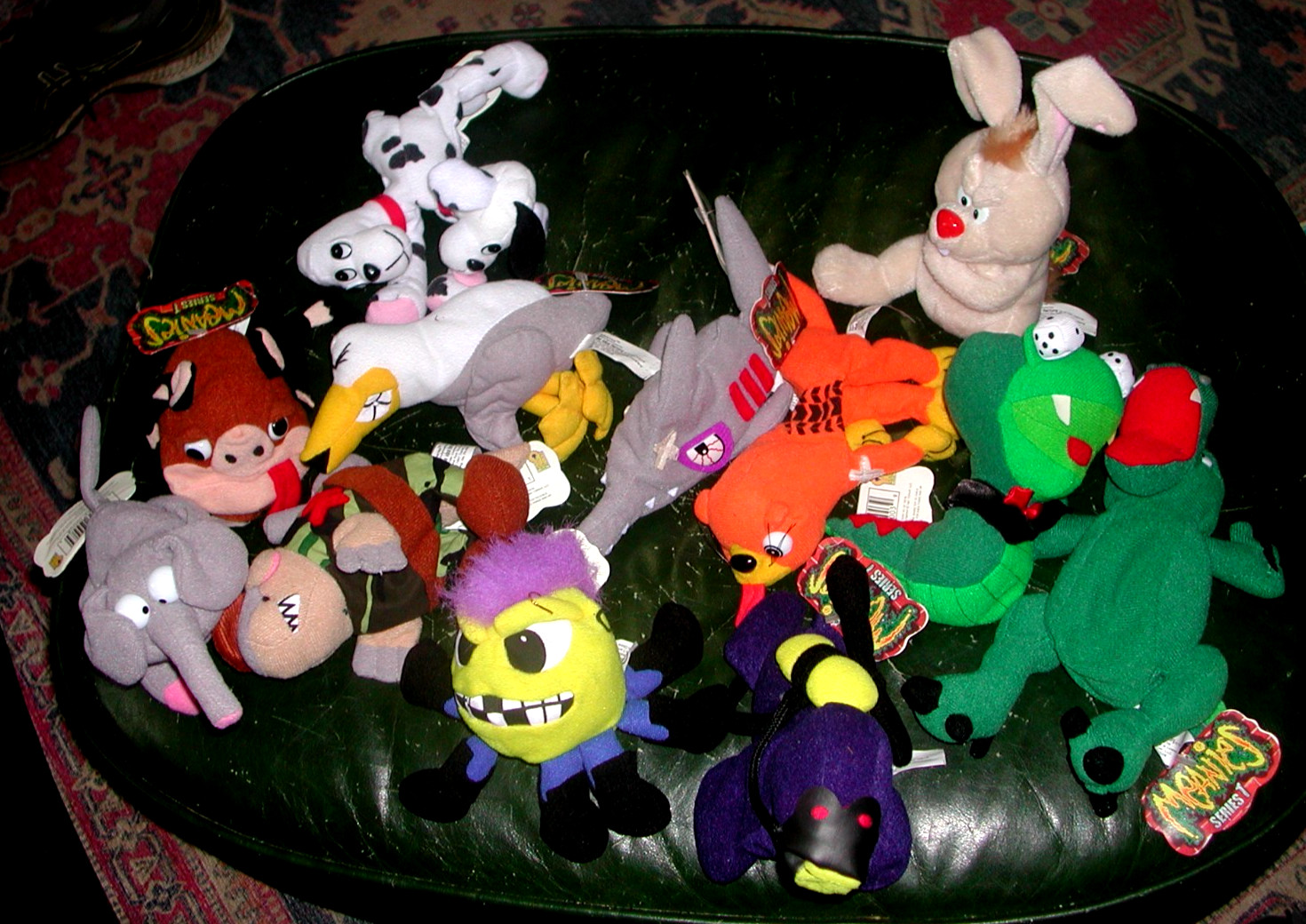 1 LOT OF 13 DIFFERENT MEANIES SERIES 1 STUFFED TOYS WITH TAGS