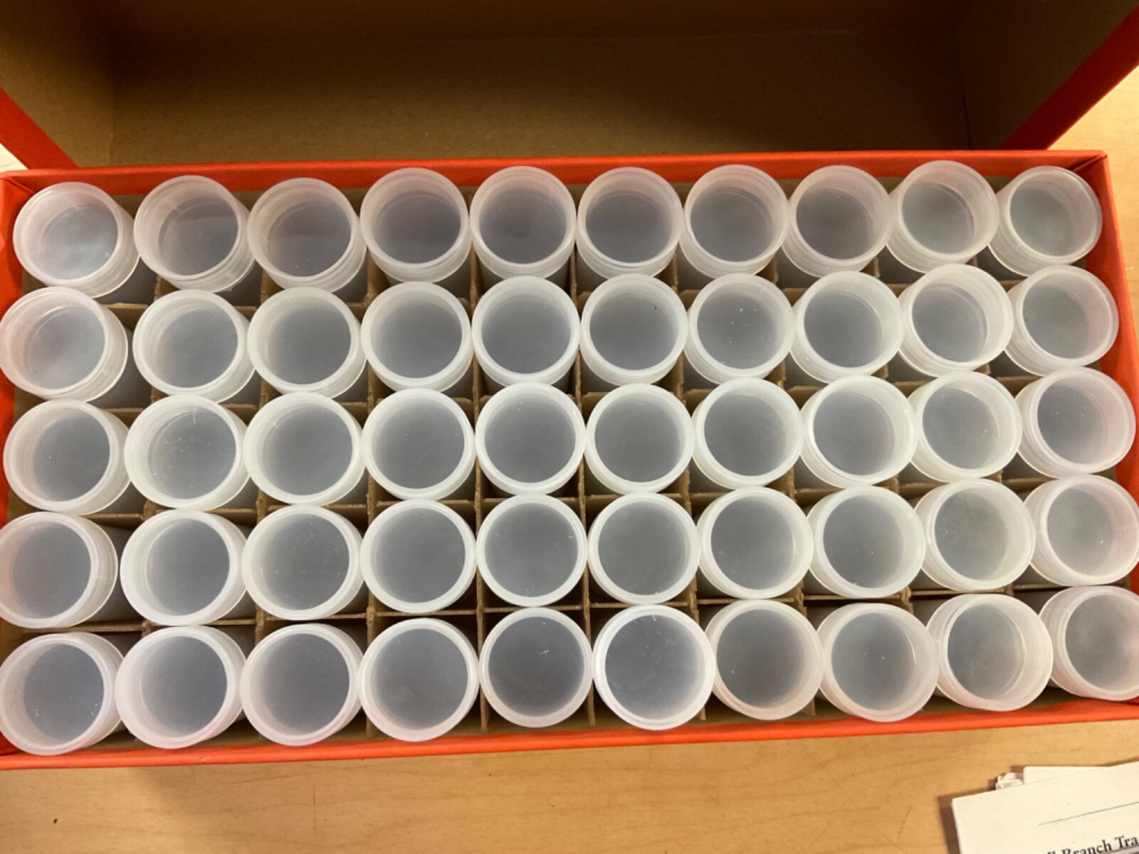 50 Round Duraclear Quarter Tubes in New GH Sturdy Storage Box for Qtr. Rolls