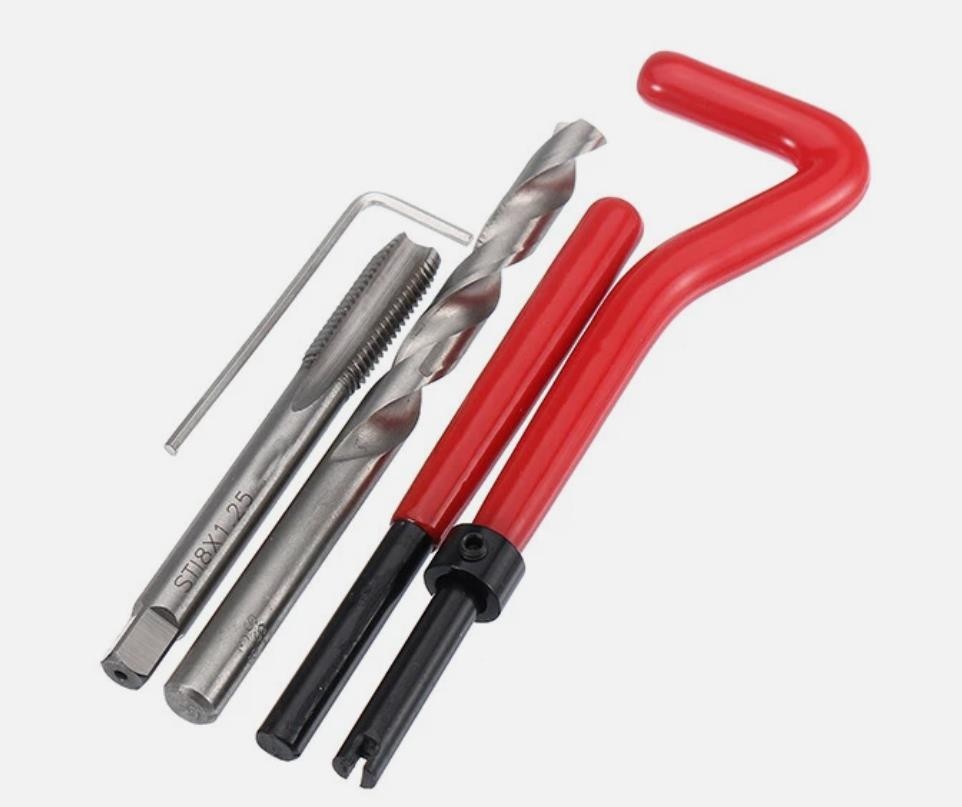 M12x1.25 Thread Repair Kit, 15PC Stainless Steel Helicoil Insert Set