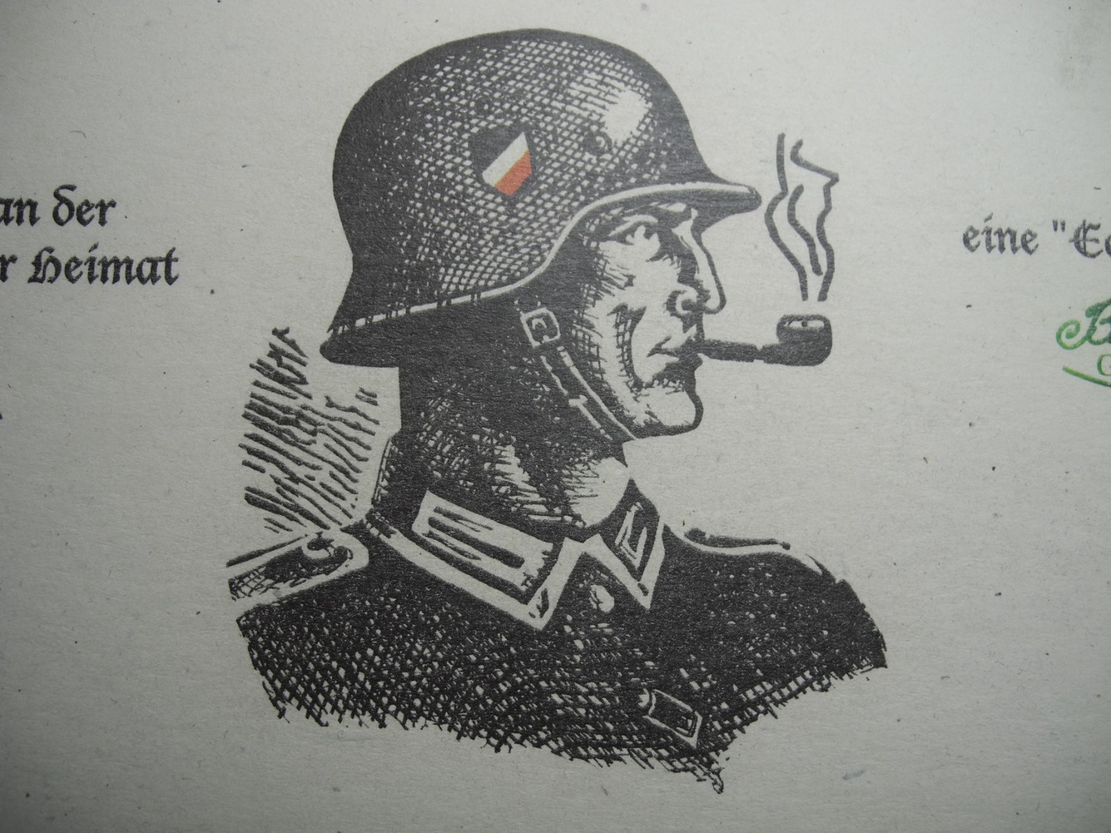 WW2 German Wehrmacht Heer smoking pipes X2 & card - VERY RARE!